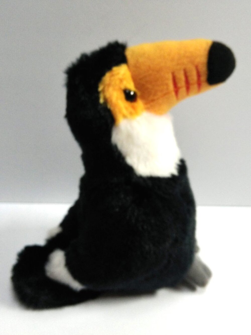 Aurora Toco Toucan Mini Flopsie 2017 6" High Black, Orange, Plush Stuffed Toy